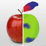 Apple exposed to industrial filters for process control
